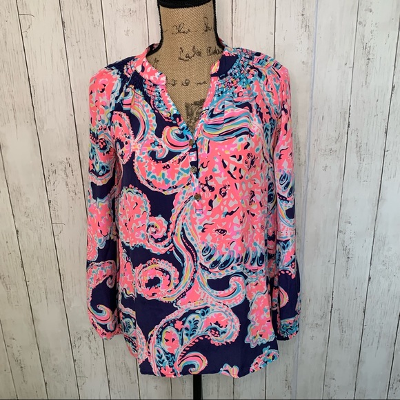 Lilly Pulitzer Tops - Lilly Pulitzer Elsa Silk Top XS